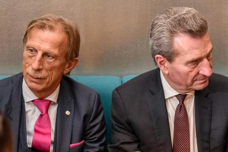 Christoph Daum und Günther Oettinger auf dem 
