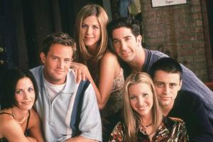 Die "Friends" treffen wieder aufeinander, v.l.: Courteney Cox, Matthew Perry, Jennifer Aniston, David Schwimmer, Lisa Kudrow...