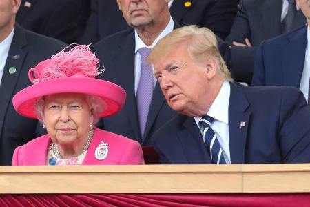 Die Queen und Donald Trump bei den Feierlichkeiten zum 75. Jahrestag des D-Day