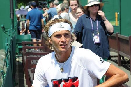 Alexander Zverev beim Training in Wimbledon