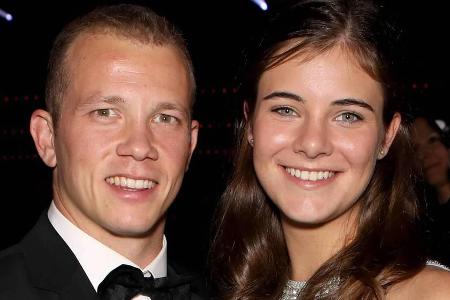 Fabian Hambüchen und Nina beim Deutschen Sportpresseball im vergangenen November in Frankfurt am Main