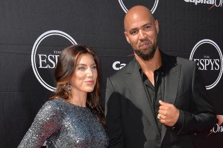 Hope Solo und ihr Ehemann Jerramy Stevens auf einer Veranstaltung in Los Angeles