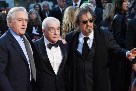 Kino-Titanen in London vereint: Al Pacino (rechts), Martin Scorsese und Robert De Niro