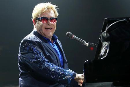 Elton John während eines Konzerts in New York