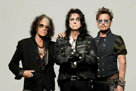 Joe Perry, Alice Cooper und Johnny Depp (v.l.) sind die Hollywood Vampires