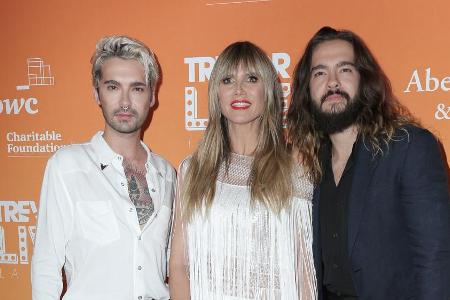 Heidi Klum mit ihrem Mann Tom Kaulitz (r.) und Schwager Bill Kaulitz