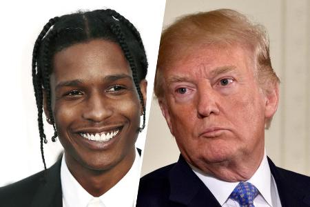 Donald Trump (r.) macht sich für die Freilassung von Rapper ASAP Rocky stark