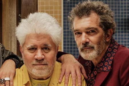 Antonio Banderas (r.) und sein Entdecker und Förderer Pedro Almodóvar