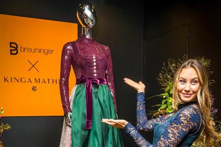 Alessandra Meyer-Wölden wird das Luxusdirndl von Kinga Mathe am ersten Wiesn-Wochenende präsentieren
