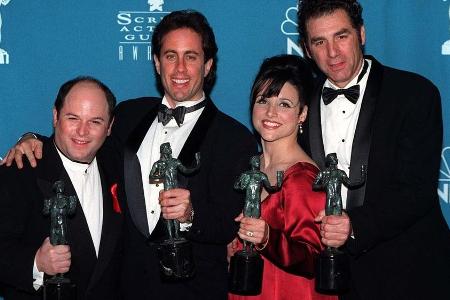 Mehrfach ausgezeichnete Sitcom: Jerry Seinfeld (Mitte) und seine 