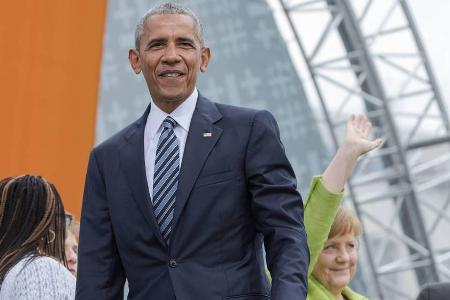 Barack Obama bei seinem letzten Deutschland-Besuch im Mai 2017 mit Bundeskanzlerin Angela Merkel