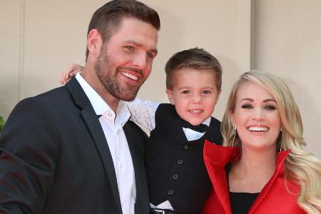 Mike Fisher, Isaiah Fisher und Carrie Underwood bei einem gemeinsamen Auftritt in Los Angeles