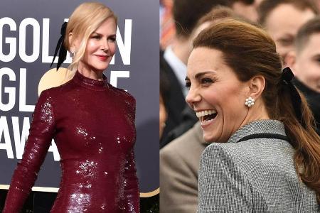 Nicole Kidman bei den Golden Globes 2019 und Herzogin Kate im November 2018