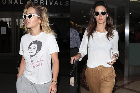 Rita Ora und Alessandra Ambrosio setzen bei Reisen auf den gemütlichen Jogginghosen-Look