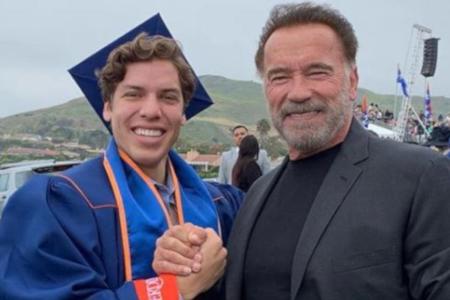 Der stolze Papa: Arnold Schwarzenegger mit Sohn Joseph Baena Der stolze Papa: Arnold Schwarzenegger mit Sohn Joseph Baena