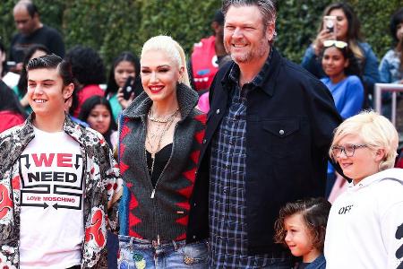 Kingston, Gwen Stefani, Blake Shelton, Apollo und Zuma bei der Premiere von Kingston, Gwen Stefani, Blake Shelton, Apollo und Zuma bei der Premiere von