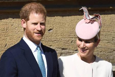 Ostern 2019: Prinz Harry neben seiner Cousine Zara Tindall, der Tochter von Prinzessin Anne