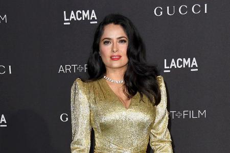 Filmstar Salma Hayek top gestylt auf dem roten Teppich