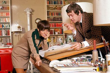 Mary Quant im Jahr 1967 mit ihrem Ehemann Alexander Plunket Greene Mary Quant im Jahr 1967 mit ihrem Ehemann Alexander Plunket Greene