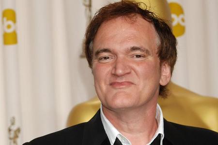 Quentin Tarantino mit einem seiner Oscars