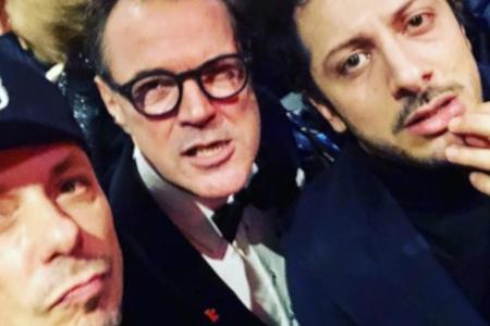 Berlinale-Selfie mit (v.l.) Michi Beck, Sebastian Koch und Fahri Yardim