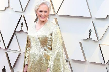 Goldenes Kleid, aber keine goldene Trophäe für Glenn Close bei der Oscarverleihung Goldenes Kleid, aber keine goldene Trophäe für Glenn Close bei der Oscarverleihung
