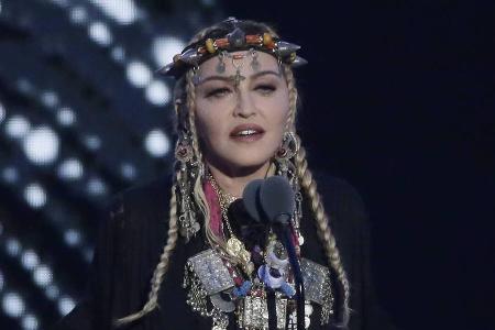 Madonna während ihrer langatmigen Rede auf den MTV VMAs 2018