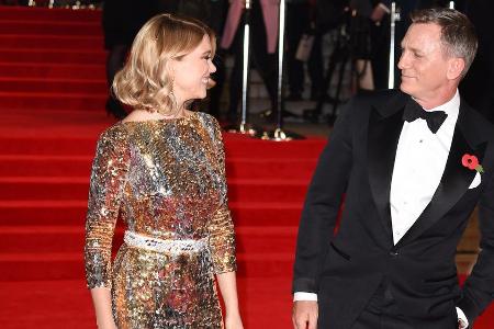 Léa Seydoux und Daniel Craig bei der Premiere von 