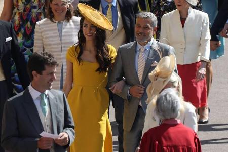 Amal und George Clooney auf dem Weg in die St.-Georgs-Kapelle