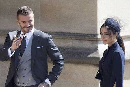 Die Beckhams bei der Hochzeit von Prinz Harry und seiner Meghan Die Beckhams bei der Hochzeit von Prinz Harry und seiner Meghan
