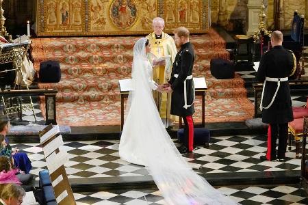 Prinz Harry und Meghan Markle gaben sich am Samstag das Jawort