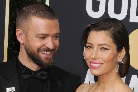 Jessica Biel mit ihrem Mann Justin Timberlake bei den diesjährigen Golden Globes Jessica Biel mit ihrem Mann Justin Timberlake bei den diesjährigen Golden Globes