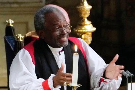 Mit seiner Predigt sorgte Bischof Michael Curry auf der royalen Hochzeit für einen der Höhepunkte