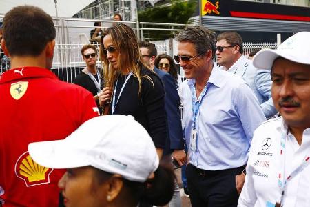 Anna Eberstein und Hugh Grant beim Formel-1-Rennen in Monte Carlo