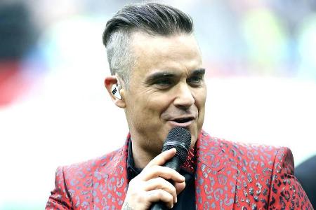 Robbie Williams trat bei der WM-Eröffnungsfeier in Moskau auf