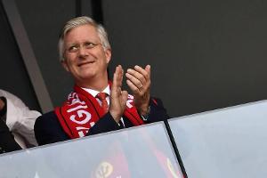 König Philippe von Belgien jubelt bei Kantersieg in Moskau