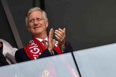 König Philippe von Belgien in der Moskauer Otkrytije-Arena König Philippe von Belgien in der Moskauer Otkrytije-Arena