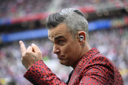 Robbie Williams während der Eröffnungsfeier zur WM 2018