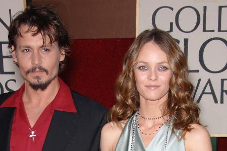 Johnny Depp und Vanessa Paradis bei den Golden Globes im Jahr 2006