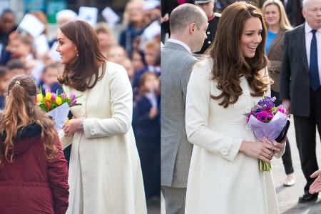 Herzgin Kate heute in Oxford (l.) und 2015 beim Besuch der Ealing Studios in London