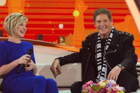 David Hasselhoff plauderte am Gründonnerstag mit Show-Moderatorin Carmen Nebel
