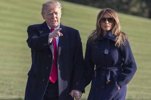 Trotz Pornostar-Skandal: Trumps sind Hand in Hand unterwegs
