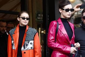 Gigi und Bella Hadid: Schräger Neon-Auftritt in Paris