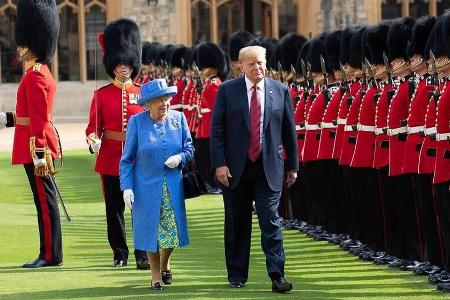 Donald Trump bei der Queen auf Schloss Windsor