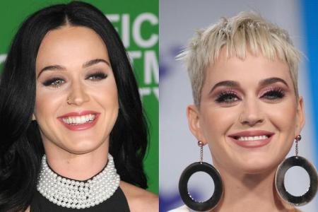 Katy Perry meisterte den Wechsel vom für sie typischen schwarzen Haar zum hellblonden Kurzhaarschnitt