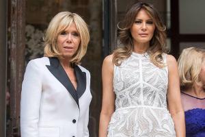 Melania Trump und Brigitte Macron: Glamour-Auftritt der First Ladys