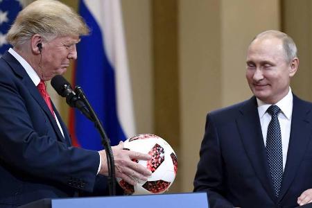 US-Präsident Donald Trump bei der gemeinsamen Pressekonferenz mit Russlands Präsident Wladimir Putin in Helsinki