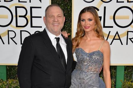 Harvey Weinstein und seine Noch-Ehefrau Georgina Chapman bei der Verleihung der Golden Globes 2017 Harvey Weinstein und seine Noch-Ehefrau Georgina Chapman bei der Verleihung der Golden Globes 2017
