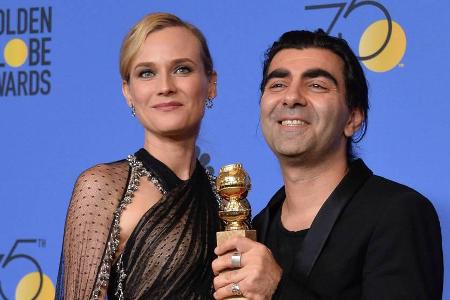 Diane Kruger und Fatih Akin mit dem Golden Globe