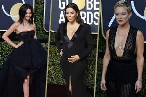 Eva Longoria zeigt bei den Golden Globes stolz ihren kleinen Babybauch